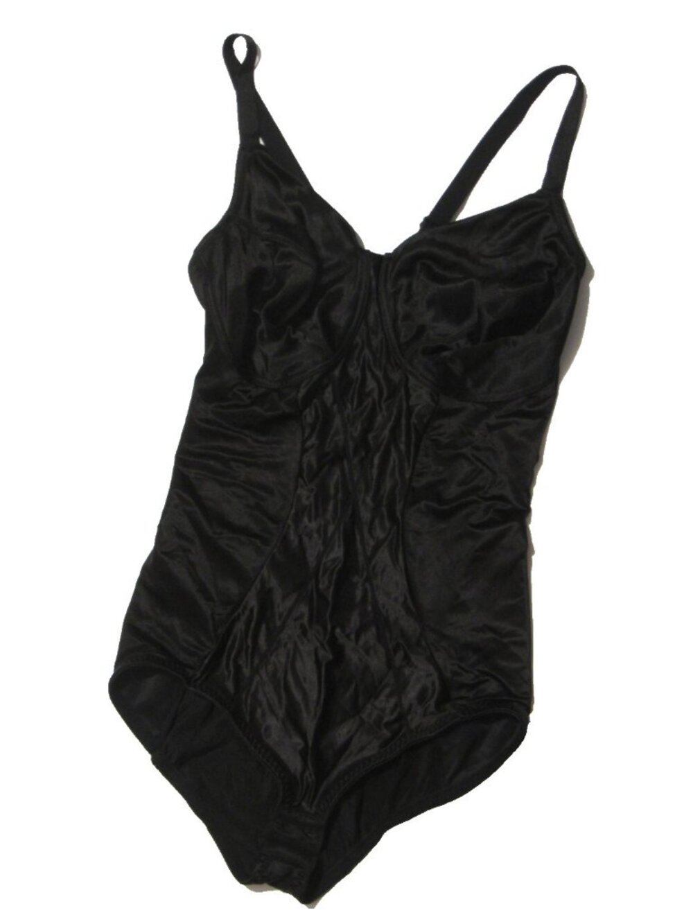 Vintage 42D Plus Size Cupid Bodysuit Slimming Tummy Control Shapewear 5298 Black